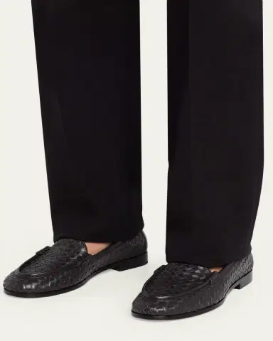 Bottega Veneta Silenzio Intrecciato Leather Loafers | Thumbnail 2 Bottega Veneta Silenzio Intrecciato Leather Loafers | Thumbnail 2