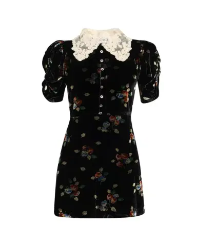 Sea Leda Floral Burnout Velvet Mini Dress | Thumbnail 1 Sea Leda Floral Burnout Velvet Mini Dress | Thumbnail 1