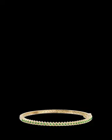 Orly Marcel 18K Petal Bangle Bracelet with Emeralds | Thumbnail 2 Orly Marcel 18K Petal Bangle Bracelet with Emeralds | Thumbnail 2