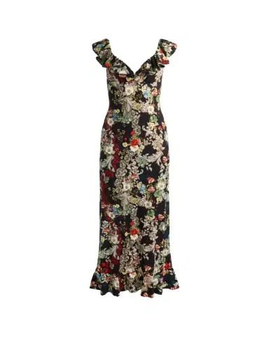 ALICE + OLIVIA Gemma Floral Ruffle-Trim Maxi Dress | Thumbnail 1 ALICE + OLIVIA Gemma Floral Ruffle-Trim Maxi Dress | Thumbnail 1
