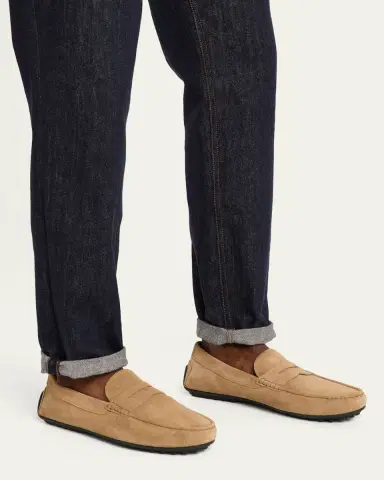 Tod's Men's City Gommino Suede Penny Loafers | Thumbnail 2 Tod's Men's City Gommino Suede Penny Loafers | Thumbnail 2