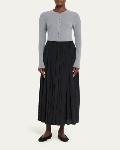 Lisa Yang Airi Cotton-Cashmere Henley Sweater | Thumbnail 2 Lisa Yang Airi Cotton-Cashmere Henley Sweater | Thumbnail 2