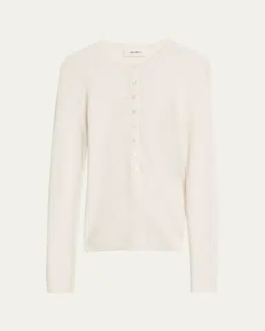 Lisa Yang Airi Cotton-Cashmere Henley Sweater | Thumbnail 6 Lisa Yang Airi Cotton-Cashmere Henley Sweater | Thumbnail 6