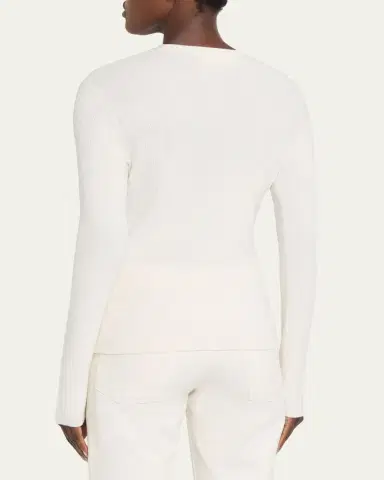Lisa Yang Airi Cotton-Cashmere Henley Sweater | Thumbnail 8 Lisa Yang Airi Cotton-Cashmere Henley Sweater | Thumbnail 8