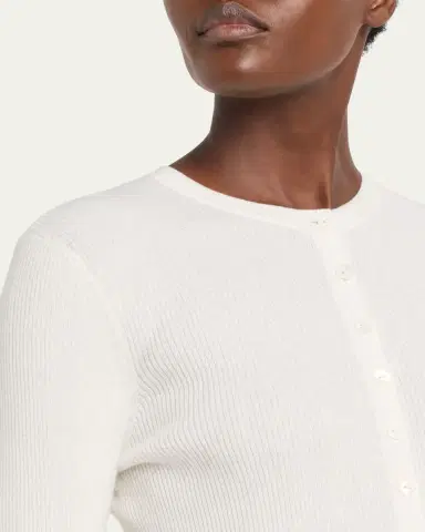 Lisa Yang Airi Cotton-Cashmere Henley Sweater | Thumbnail 10 Lisa Yang Airi Cotton-Cashmere Henley Sweater | Thumbnail 10