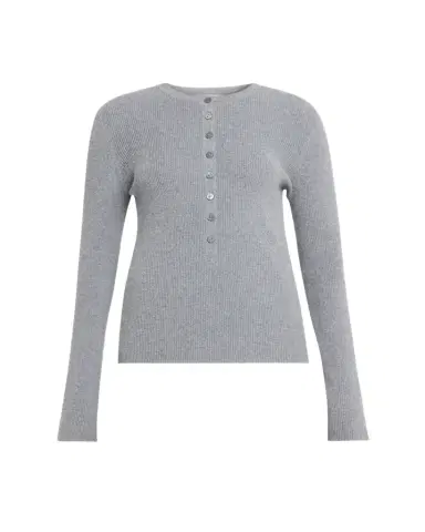 Lisa Yang Airi Cotton-Cashmere Henley Sweater | Thumbnail 1 Lisa Yang Airi Cotton-Cashmere Henley Sweater | Thumbnail 1