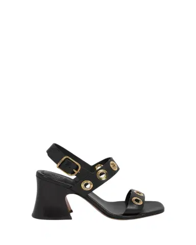 Chloé 75mm Janis Grommet Leather Slingback Sandals | Thumbnail 1 Chloé 75mm Janis Grommet Leather Slingback Sandals | Thumbnail 1