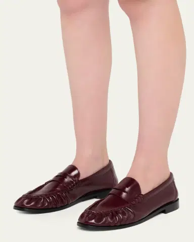 Saint Laurent Le Leather YSL Penny Loafers | Thumbnail 2 Saint Laurent Le Leather YSL Penny Loafers | Thumbnail 2