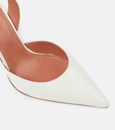 Amina Muaddi Holli 95 leather slingback pumps | Thumbnail 2 Amina Muaddi Holli 95 leather slingback pumps | Thumbnail 2