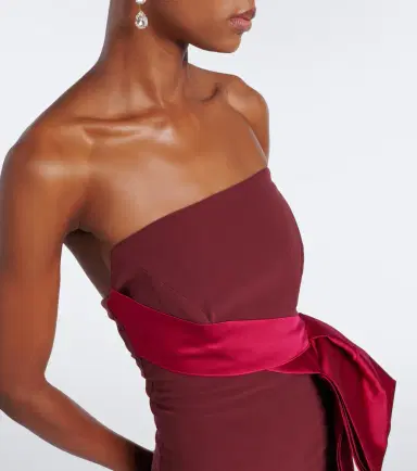Roland Mouret Draped crêpe bustier gown | Thumbnail 3 Roland Mouret Draped crêpe bustier gown | Thumbnail 3
