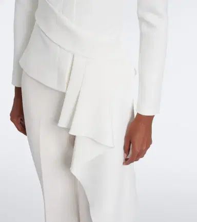 Roland Mouret Asymmetric off-shoulder crêpe jacket | Thumbnail 2 Roland Mouret Asymmetric off-shoulder crêpe jacket | Thumbnail 2