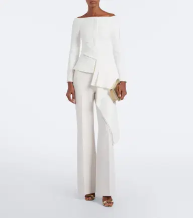 Roland Mouret Asymmetric off-shoulder crêpe jacket | Thumbnail 6 Roland Mouret Asymmetric off-shoulder crêpe jacket | Thumbnail 6