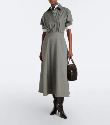 Altuzarra Eleanor wool midi dress | Thumbnail 3 Altuzarra Eleanor wool midi dress | Thumbnail 3