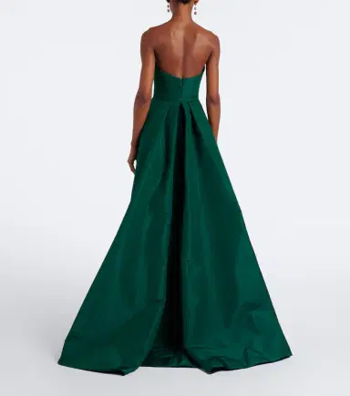 Monique Lhuillier Draped strapless silk bustier gown | Thumbnail 4 Monique Lhuillier Draped strapless silk bustier gown | Thumbnail 4