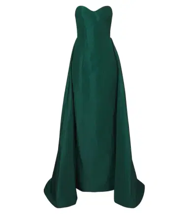 Monique Lhuillier Draped strapless silk bustier gown | Thumbnail 1 Monique Lhuillier Draped strapless silk bustier gown | Thumbnail 1