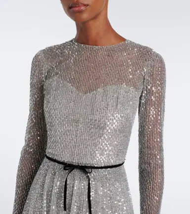 MONIQUE LHUILLIER Bow-detail sequined tulle bustier gown | Thumbnail 2 MONIQUE LHUILLIER Bow-detail sequined tulle bustier gown | Thumbnail 2