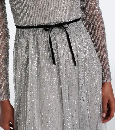 MONIQUE LHUILLIER Bow-detail sequined tulle bustier gown | Thumbnail 5 MONIQUE LHUILLIER Bow-detail sequined tulle bustier gown | Thumbnail 5