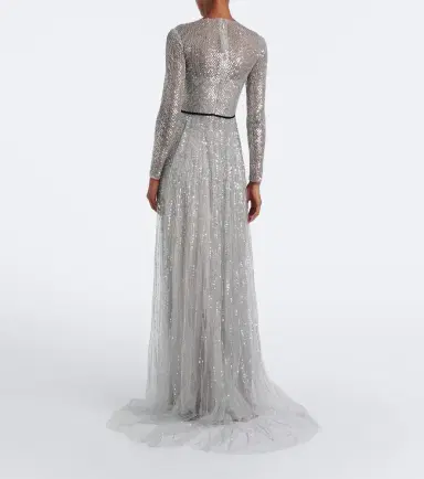 MONIQUE LHUILLIER Bow-detail sequined tulle bustier gown | Thumbnail 6 MONIQUE LHUILLIER Bow-detail sequined tulle bustier gown | Thumbnail 6
