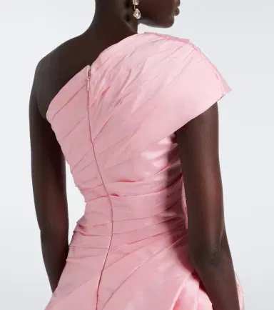 Monique Lhuillier Draped one-shoulder bustier gown | Thumbnail 3 Monique Lhuillier Draped one-shoulder bustier gown | Thumbnail 3