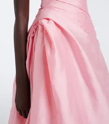 Monique Lhuillier Draped one-shoulder bustier gown | Thumbnail 5 Monique Lhuillier Draped one-shoulder bustier gown | Thumbnail 5