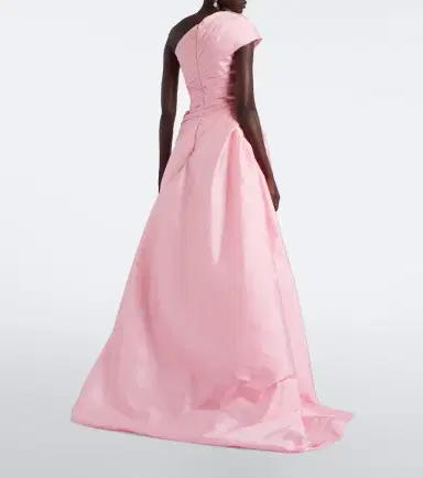Monique Lhuillier Draped one-shoulder bustier gown | Thumbnail 6 Monique Lhuillier Draped one-shoulder bustier gown | Thumbnail 6