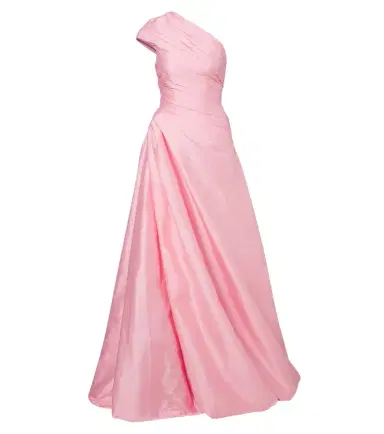 Monique Lhuillier Draped one-shoulder bustier gown | Thumbnail 1 Monique Lhuillier Draped one-shoulder bustier gown | Thumbnail 1