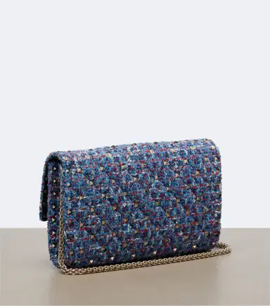 Valentino Garavani Rockstud Spike tweed shoulder bag | Thumbnail 2 Valentino Garavani Rockstud Spike tweed shoulder bag | Thumbnail 2