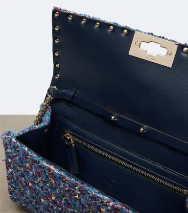 Valentino Garavani Rockstud Spike tweed shoulder bag | Thumbnail 3 Valentino Garavani Rockstud Spike tweed shoulder bag | Thumbnail 3