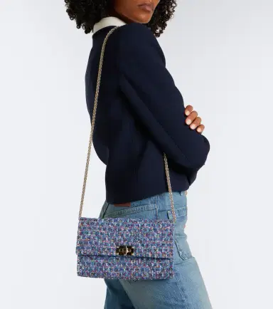 Valentino Garavani Rockstud Spike tweed shoulder bag | Thumbnail 6 Valentino Garavani Rockstud Spike tweed shoulder bag | Thumbnail 6