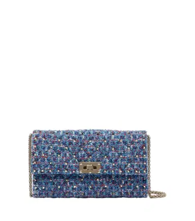 Valentino Garavani Rockstud Spike tweed shoulder bag | Thumbnail 1 Valentino Garavani Rockstud Spike tweed shoulder bag | Thumbnail 1