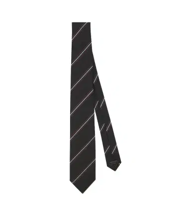 Brioni Striped silk jacquard tie | Thumbnail 1 Brioni Striped silk jacquard tie | Thumbnail 1