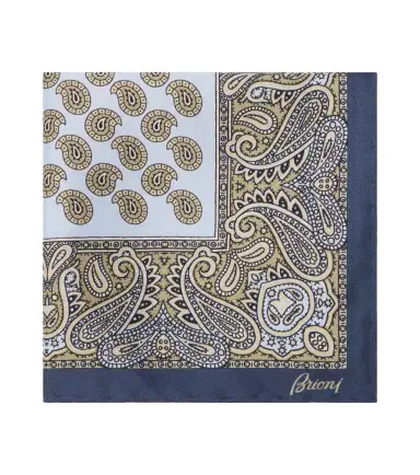 Brioni Paisley silk pocket square | Thumbnail 1 Brioni Paisley silk pocket square | Thumbnail 1