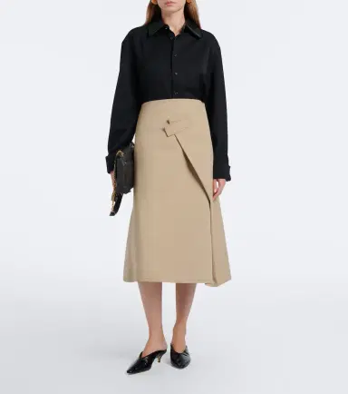 Bottega Veneta Cotton wrap skirt | Thumbnail 4 Bottega Veneta Cotton wrap skirt | Thumbnail 4