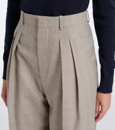 Bottega Veneta Prince of Wales check wool wide-leg pants | Thumbnail 2 Bottega Veneta Prince of Wales check wool wide-leg pants | Thumbnail 2