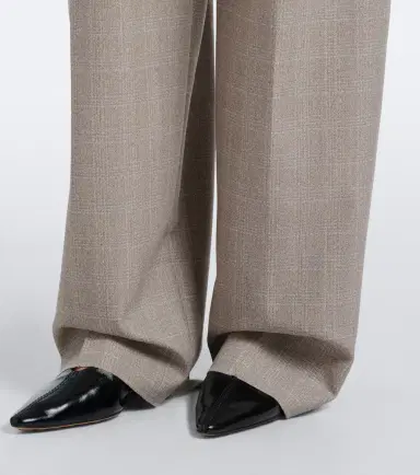 Bottega Veneta Prince of Wales check wool wide-leg pants | Thumbnail 5 Bottega Veneta Prince of Wales check wool wide-leg pants | Thumbnail 5