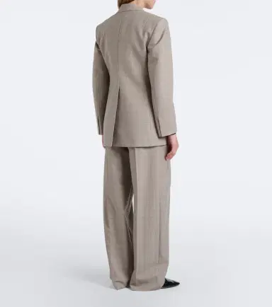 Bottega Veneta Prince of Wales check wool wide-leg pants | Thumbnail 6 Bottega Veneta Prince of Wales check wool wide-leg pants | Thumbnail 6