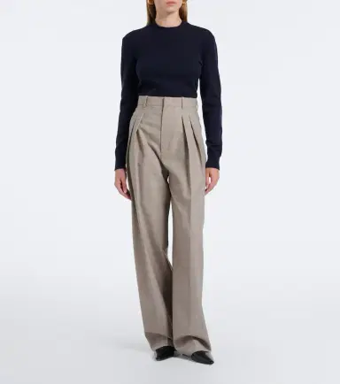 Bottega Veneta Prince of Wales check wool wide-leg pants | Thumbnail 7 Bottega Veneta Prince of Wales check wool wide-leg pants | Thumbnail 7