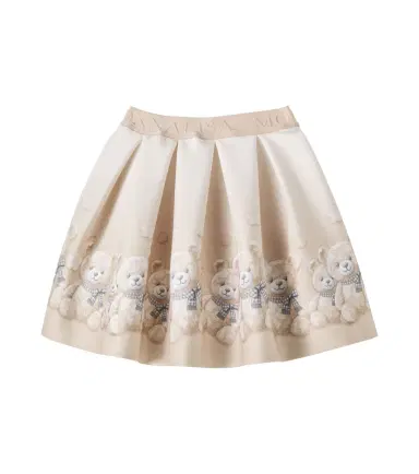 Monnalisa Pleated printed skirt | Thumbnail 1 Monnalisa Pleated printed skirt | Thumbnail 1