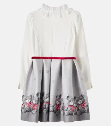 Monnalisa Belted printed ruffled dress | Thumbnail 3 Monnalisa Belted printed ruffled dress | Thumbnail 3