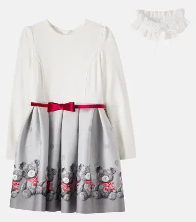 Monnalisa Belted printed ruffled dress | Thumbnail 4 Monnalisa Belted printed ruffled dress | Thumbnail 4