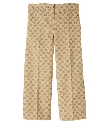 Gucci Kids GG cotton blend wide-leg pants | Thumbnail 1 Gucci Kids GG cotton blend wide-leg pants | Thumbnail 1