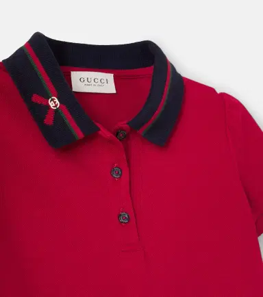 Gucci Kids Cotton-blend polo dress | Thumbnail 3 Gucci Kids Cotton-blend polo dress | Thumbnail 3