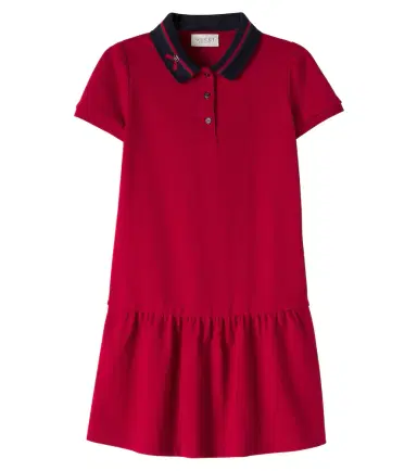 Gucci Kids Cotton-blend polo dress | Thumbnail 1 Gucci Kids Cotton-blend polo dress | Thumbnail 1