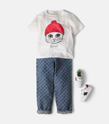 Gucci Kids Printed cotton jersey T-shirt | Thumbnail 4 Gucci Kids Printed cotton jersey T-shirt | Thumbnail 4