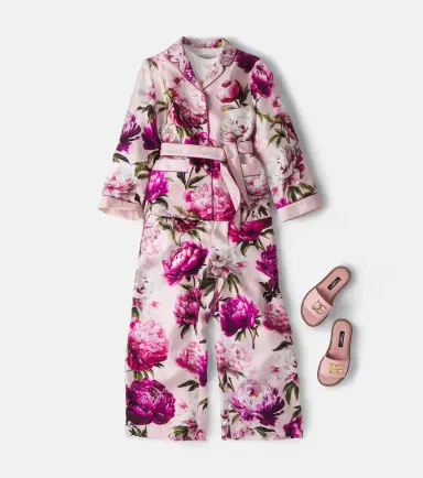 Dolce & Gabbana Kids Belted floral silk twill shirt | Thumbnail 4 Dolce & Gabbana Kids Belted floral silk twill shirt | Thumbnail 4