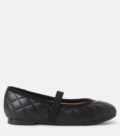 Dolce & Gabbana Kids DG quilted leather ballet flats | Thumbnail 3 Dolce & Gabbana Kids DG quilted leather ballet flats | Thumbnail 3