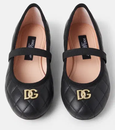 Dolce & Gabbana Kids DG quilted leather ballet flats | Thumbnail 4 Dolce & Gabbana Kids DG quilted leather ballet flats | Thumbnail 4