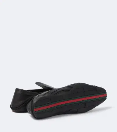 Gucci Web Stripe leather slip-on shoes | Thumbnail 4 Gucci Web Stripe leather slip-on shoes | Thumbnail 4