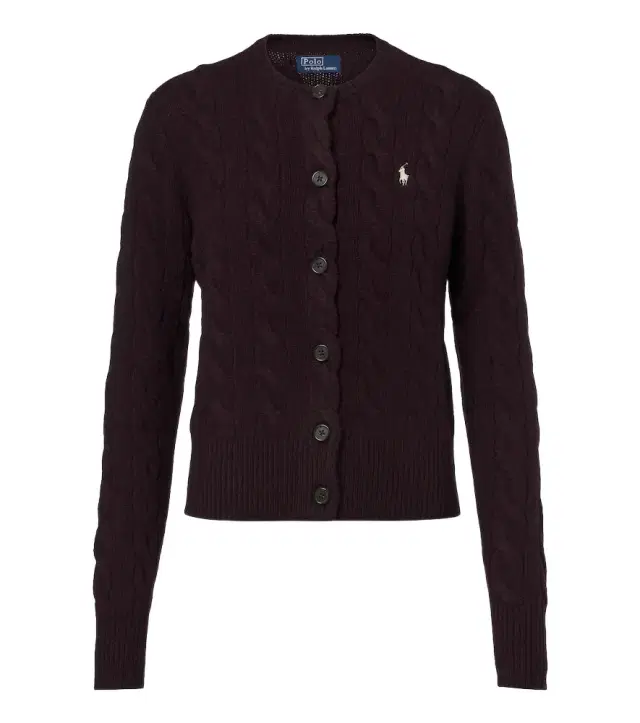 Cable-knit wool and cashmere cardigan Cable-knit wool and cashmere cardigan