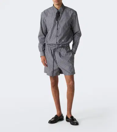 Saint Laurent Cassandre striped cotton poplin shirt | Thumbnail 2 Saint Laurent Cassandre striped cotton poplin shirt | Thumbnail 2